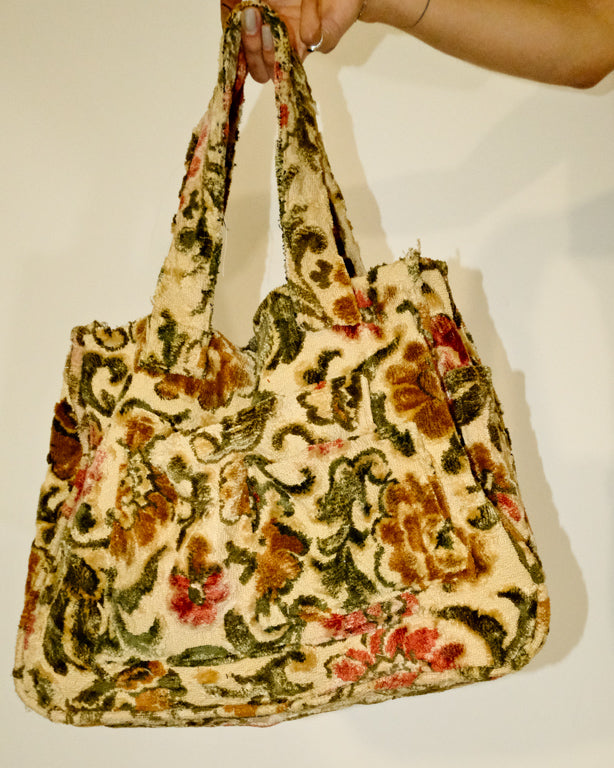 Exclusive Vintage 1960's Floral Shoulder Bag Handmade