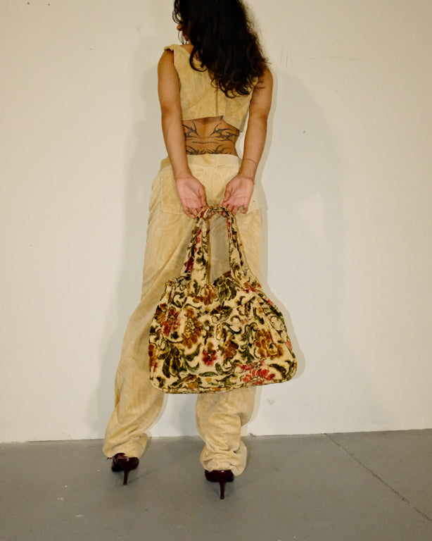 Exclusive Vintage 1960's Floral Shoulder Bag Handmade
