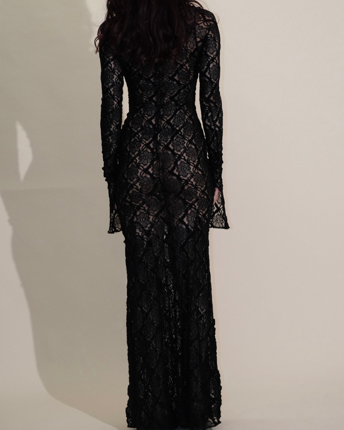 Vintage Black Stretchy Maxi Dress - Occassion Wear